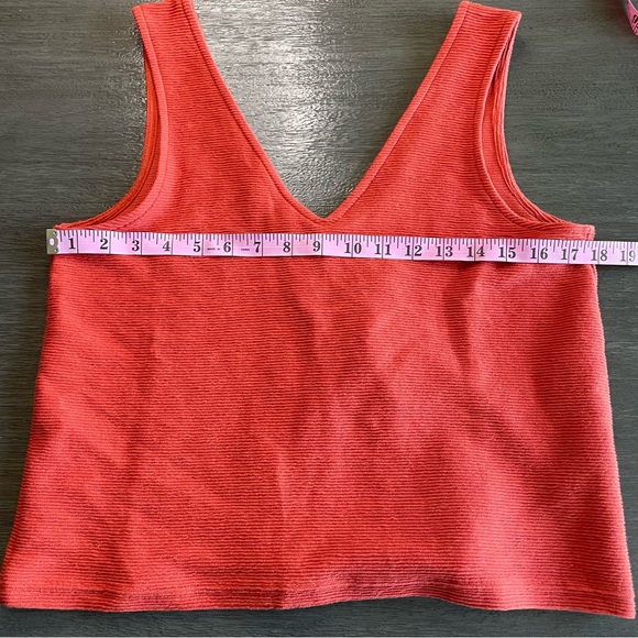 NWT Madewell Burnt Orange Ribbed Boxy Tank Top Small - Picture 7 of 8